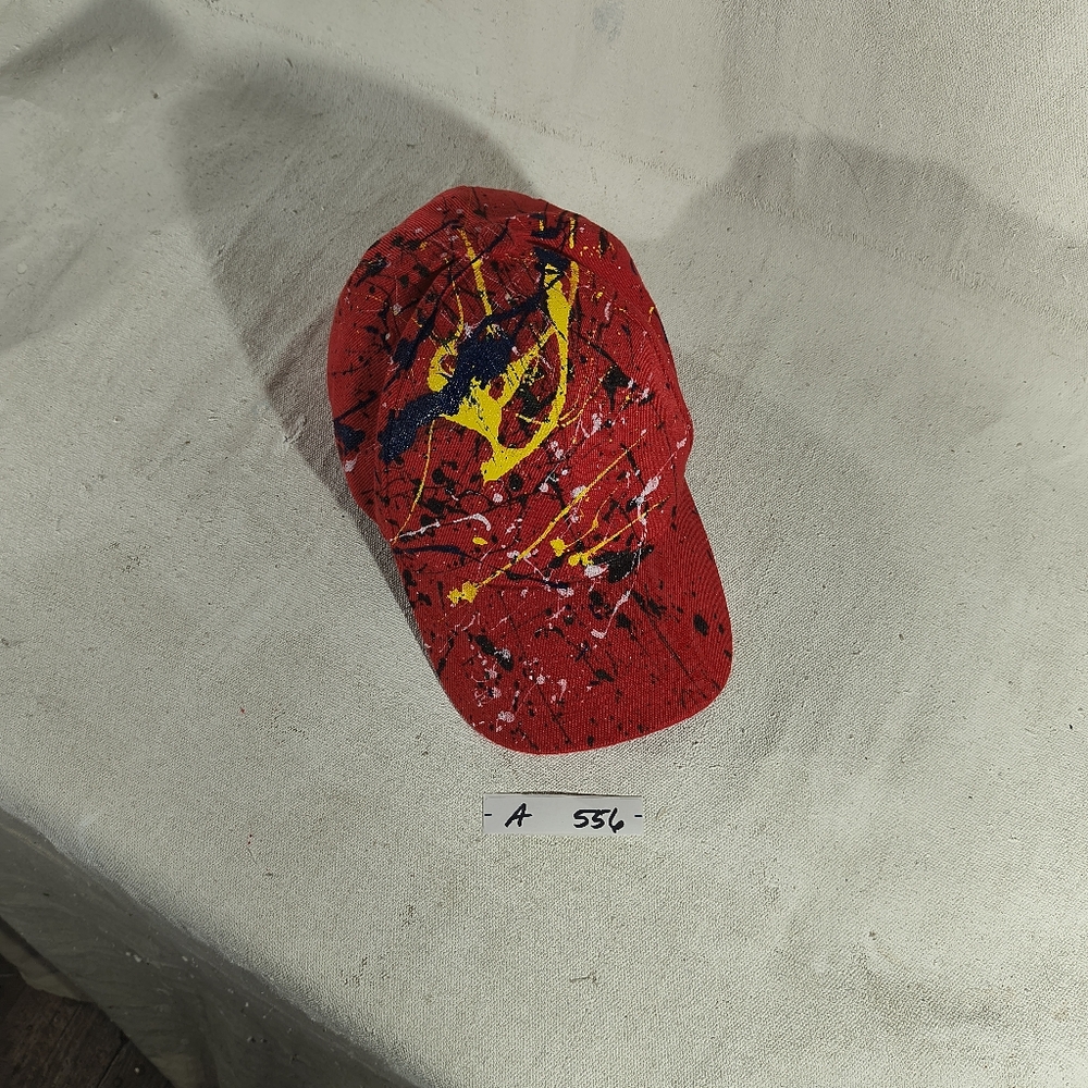 Unisex Adj Red Cap With Unique Street Wear Art Timothy Designs
